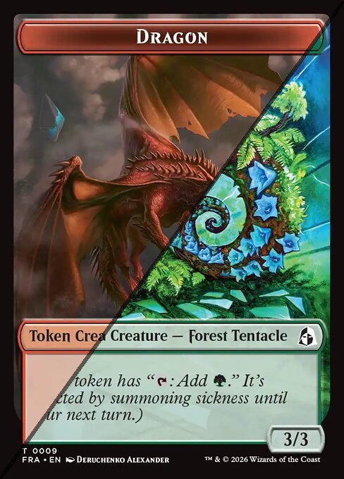 Dragon Token  // Forest Tentacle Token TFRA 