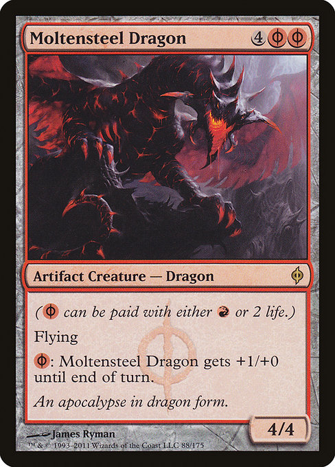 Moltensteel Dragon [Phyrexian]