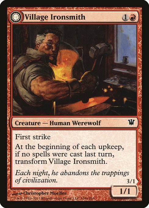 Village Ironsmith // Ironfang [Foil]