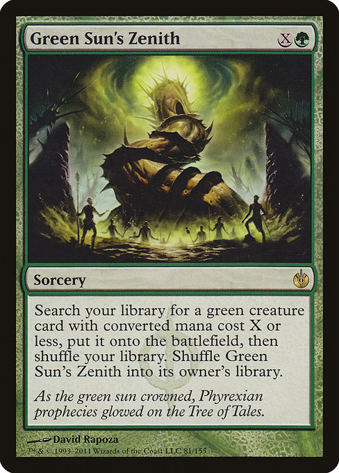 Green Sun's Zenith [Phyrexian Foil]