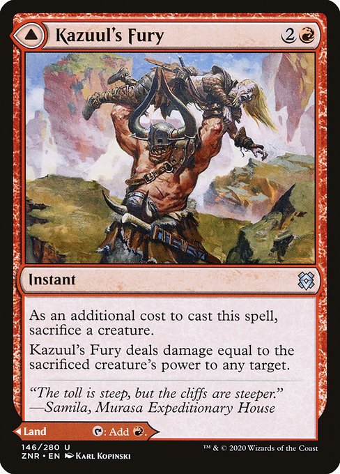 Kazuul's Fury // Kazuul's Cliffs [Foil]