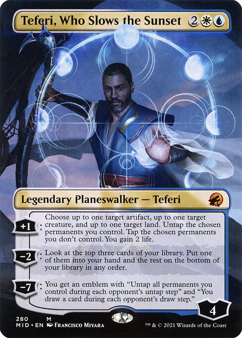 Teferi, Who Slows the Sunset [Borderless Foil]