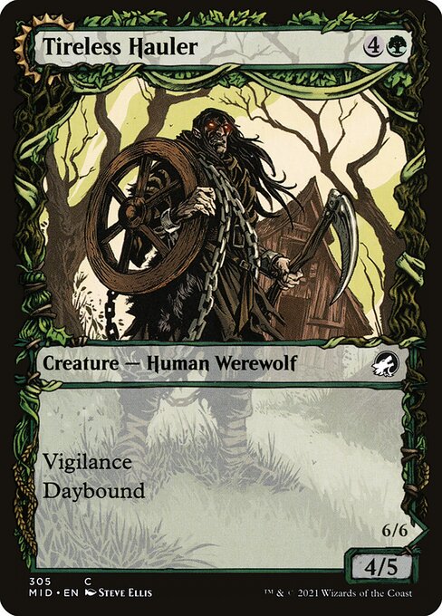 Tireless Hauler // Dire-Strain Brawler [Showcase Foil]