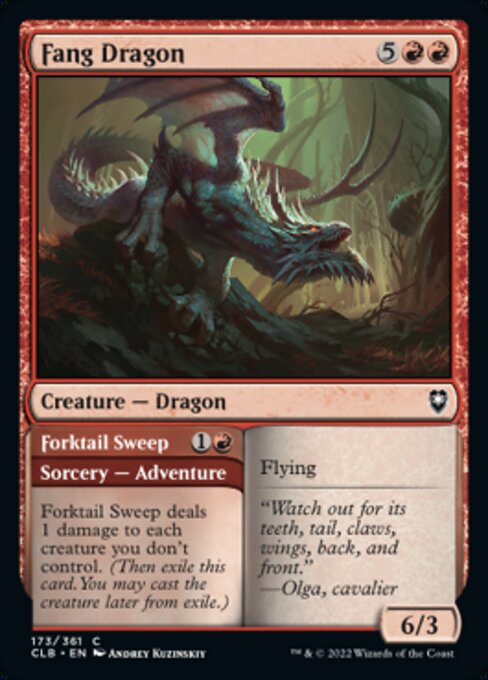 Fang Dragon // Forktail Sweep [Foil]