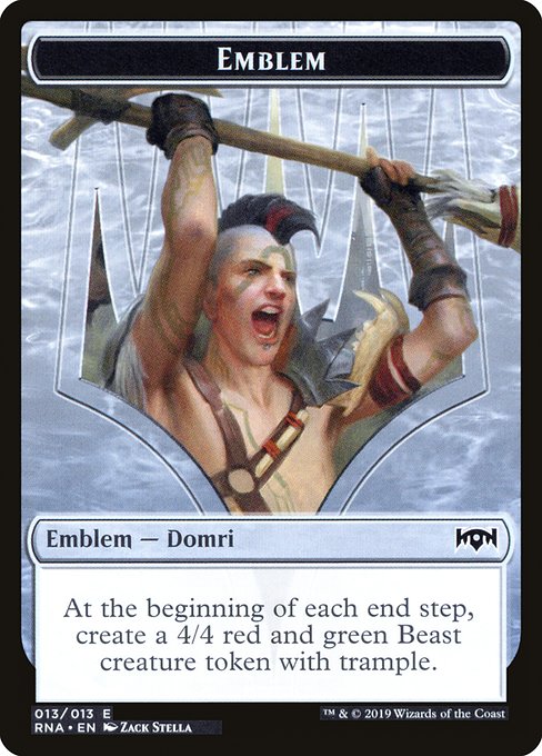 Domri, Chaos Bringer Emblem Token TRNA