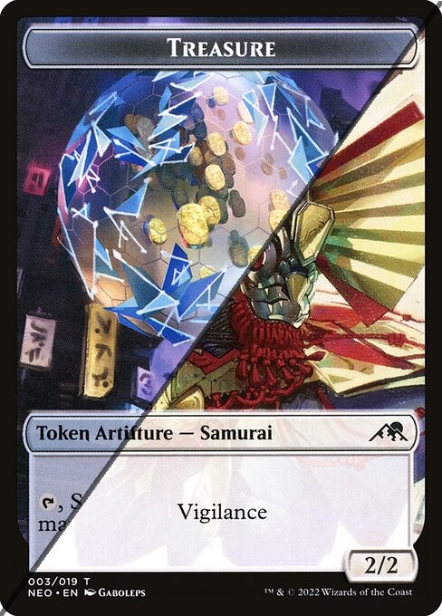 Treasure Token 017 // Samurai Token TNEO 003 [Foil]