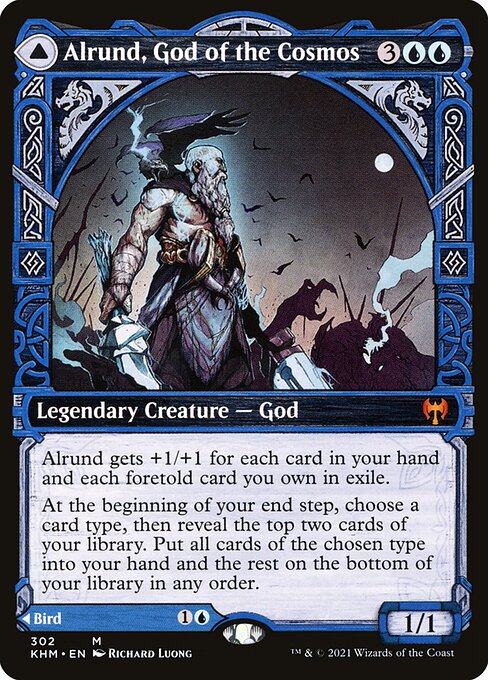 Alrund, God of the Cosmos // Hakka, Whispering Raven [Showcase Foil]