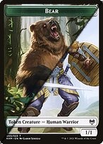 Bear Token 013 // Human Warrior Token TKHM 003 [Foil]