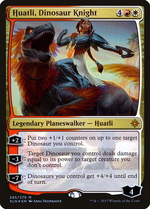 Huatli, Dinosaur Knight [Foil]