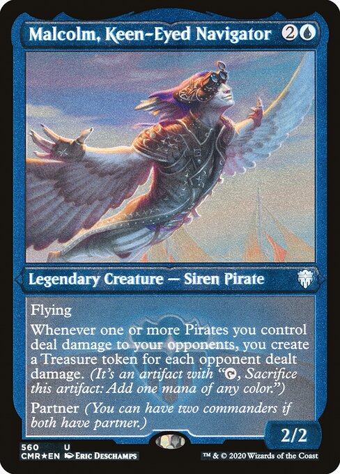 Malcolm, Keen-Eyed Navigator [Etched Foil]