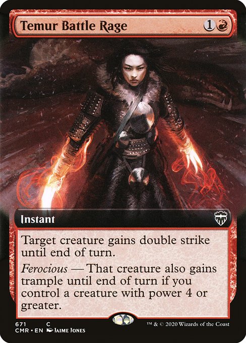 Temur Battle Rage [Extended Artwork Foil]