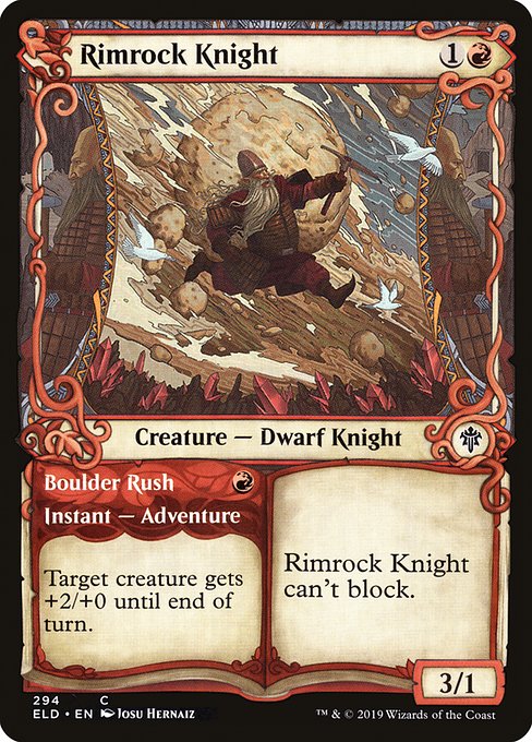 Rimrock Knight // Boulder Rush [Showcase Foil]