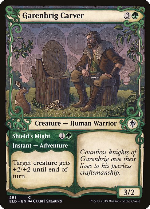 Garenbrig Carver // Shield's Might [Showcase Foil]