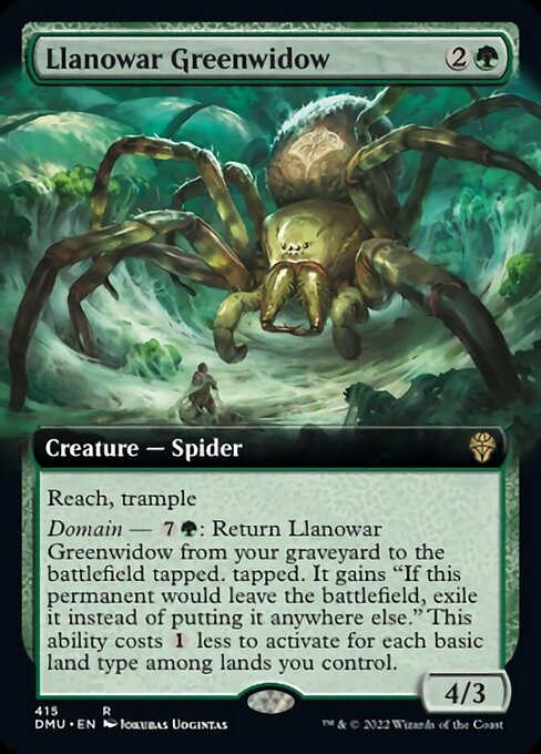 Llanowar Greenwidow [Extended Artwork Foil]