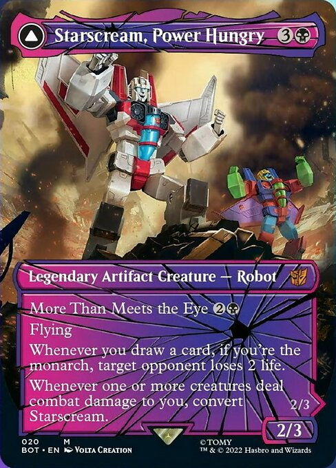 Starscream, Power Hungry // Starscream, Seeker Leader [Borderless Showcase Foil]