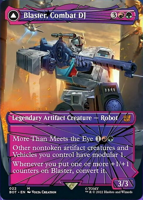 Blaster, Combat DJ // Blaster, Morale Booster [Borderless Showcase Foil]