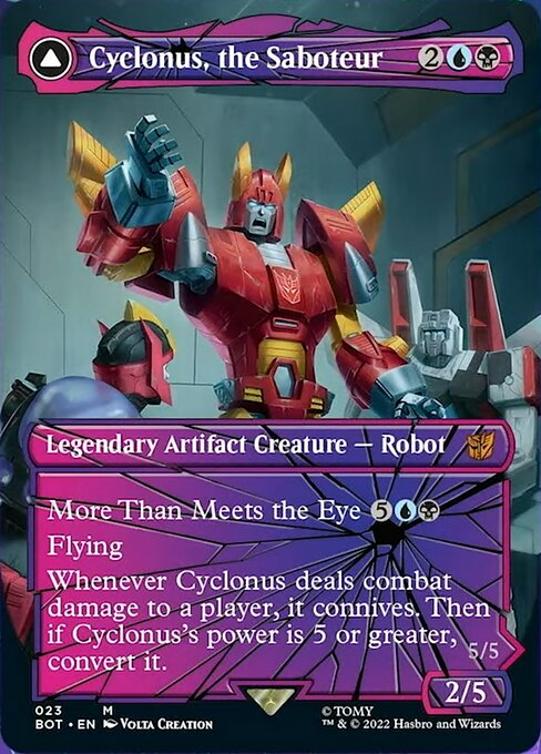 Cyclonus, the Saboteur // Cyclonus, Cybertronian Fighter [Borderless Showcase Foil]