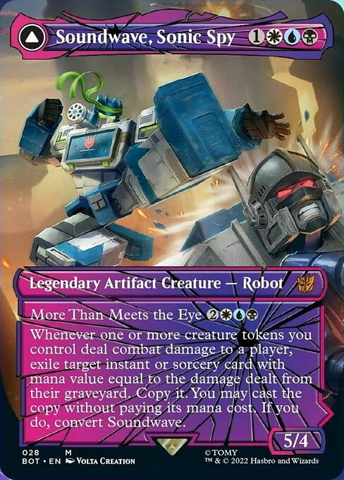 Soundwave, Sonic Spy // Soundwave, Superior Captain [Borderless Showcase Foil]