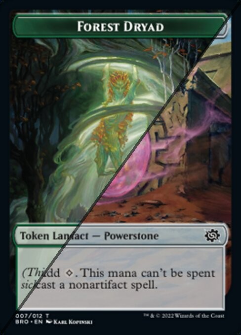 Forest Dryad Token  // Powerstone Token TBRO  [Foil]