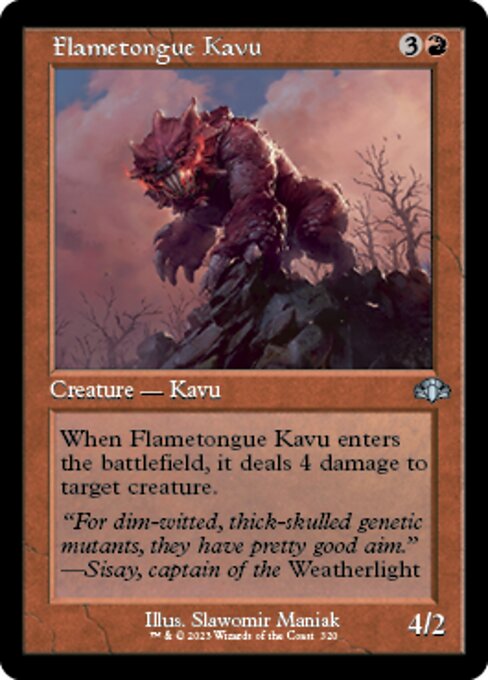 Flametongue Kavu [Showcase Retro Frame]