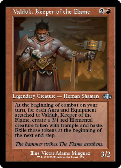 Valduk, Keeper of the Flame [Showcase Retro Frame Foil]