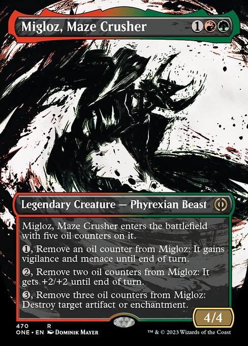 Migloz, Maze Crusher [Borderless Showcase Foil]