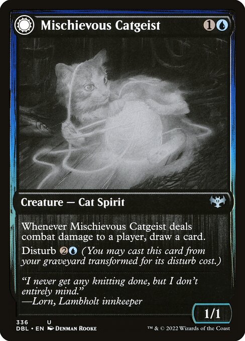 Mischievous Catgeist // Catlike Curiosity [Foil]