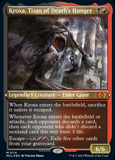 Kroxa, Titan of Death's Hunger [Etched Foil]