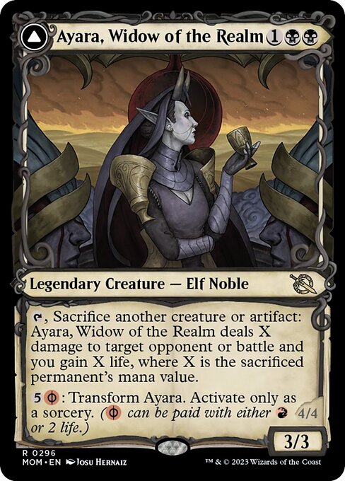 Ayara, Widow of the Realm // Ayara, Furnace Queen [Showcase Foil]