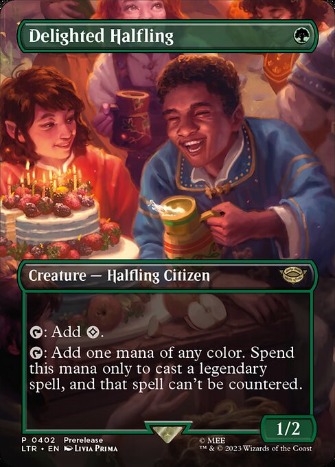 Delighted Halfling [Borderless Scene]