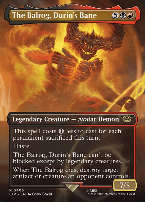 The Balrog, Durin's Bane [Borderless Scene Foil]