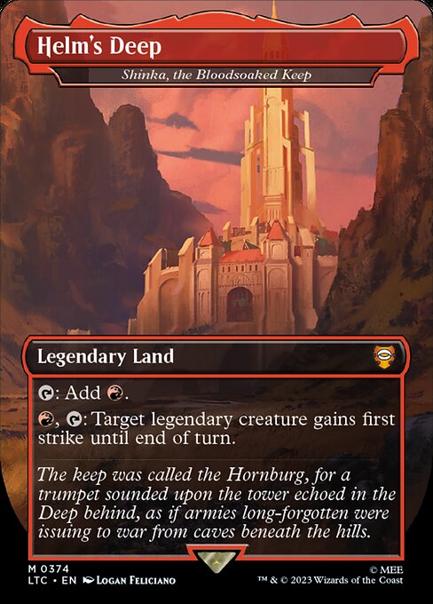 Helm's Deep (Shinka, the Bloodsoaked Keep) [Borderless Foil]