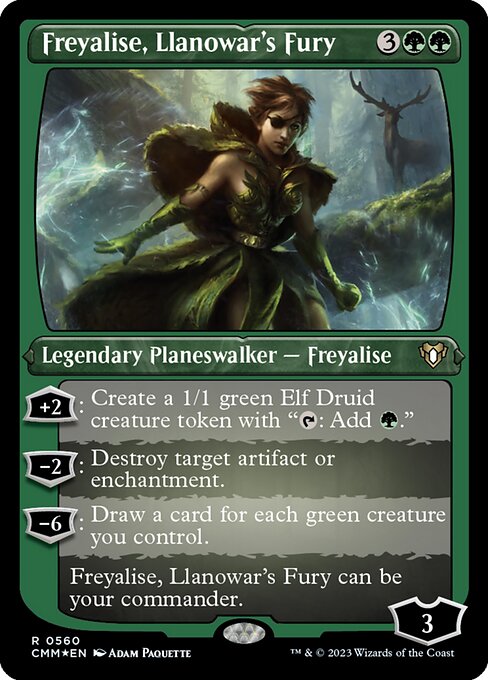 Freyalise, Llanowar's Fury [Etched Foil]