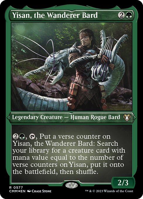 Yisan, the Wanderer Bard [Etched Foil]