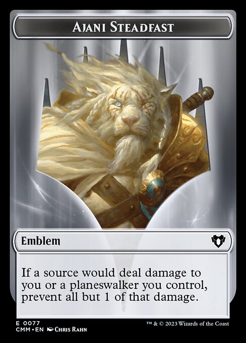Ajani Steadfast Emblem Token TCMM