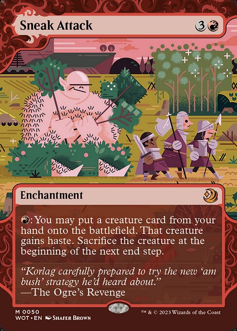 Sneak Attack [Borderless Showcase Foil]