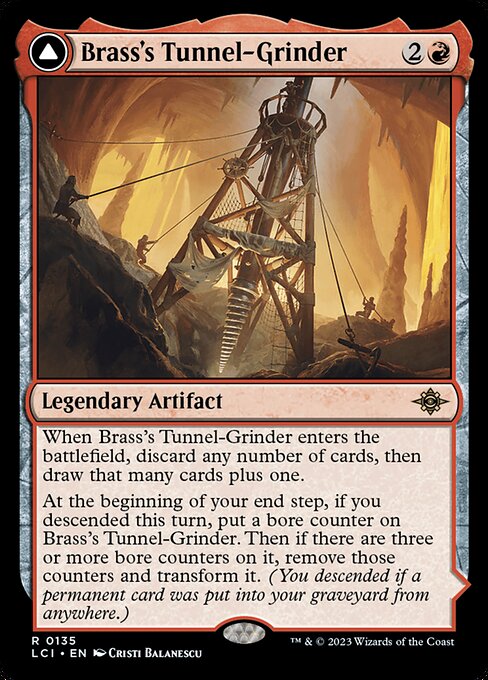Brass's Tunnel-Grinder // Tecutlan, the Searing Rift [Foil]