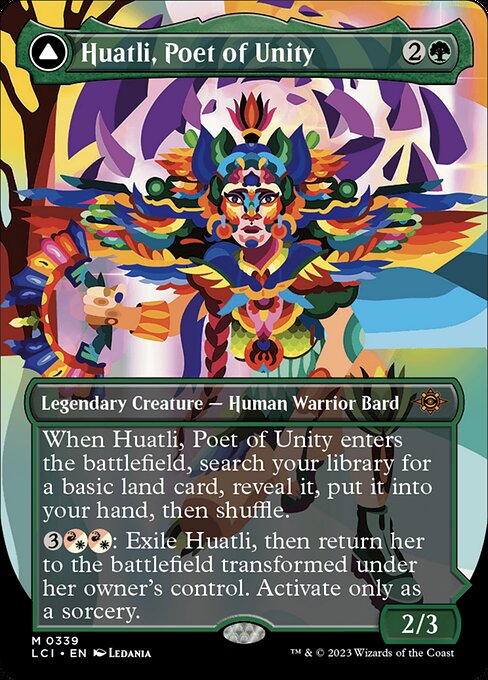 Huatli, Poet of Unity // Roar of the Fifth People [Borderless]
