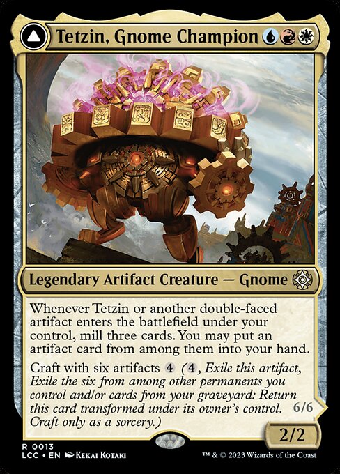 Tetzin, Gnome Champion // The Golden-Gear Colossus [Foil]