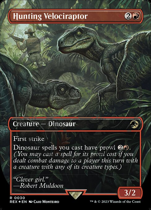 Hunting Velociraptor [Borderless Foil]