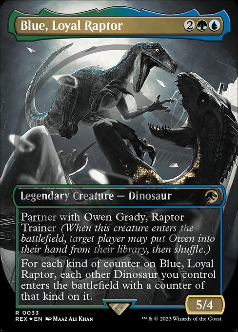 Blue, Loyal Raptor [Borderless Foil]