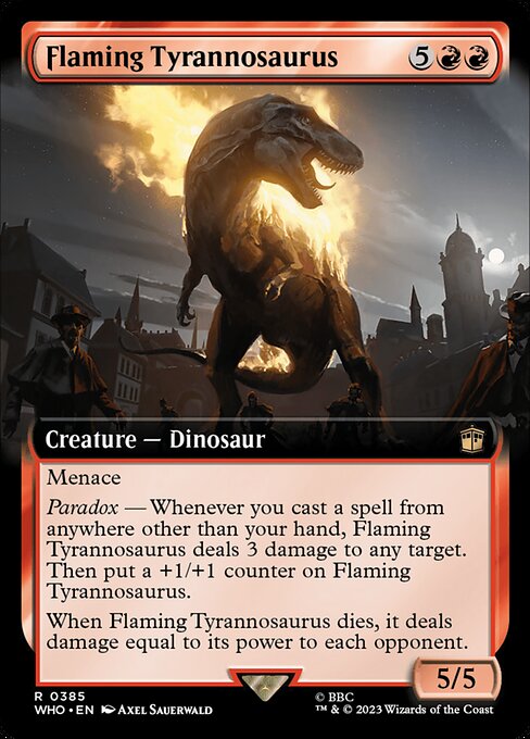 Flaming Tyrannosaurus [Extended Artwork Foil]