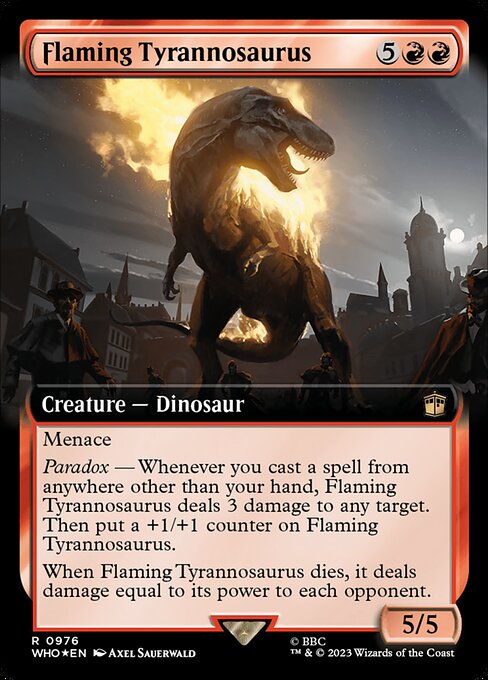 Flaming Tyrannosaurus [Extended Artwork Foil]