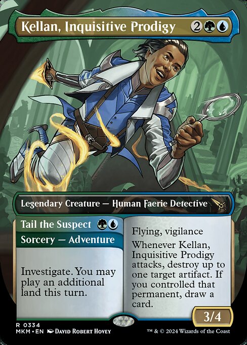 Kellan, Inquisitive Prodigy // Tail the Suspect [Borderless Foil]
