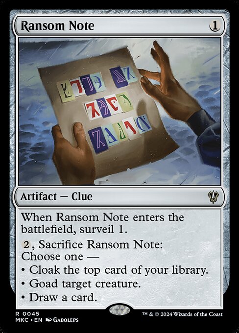 Ransom Note [Foil]