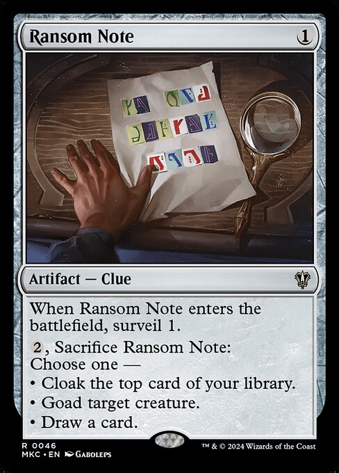Ransom Note [Foil]