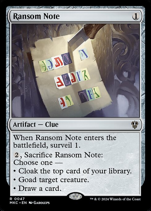 Ransom Note [Foil]