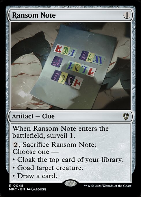 Ransom Note [Foil]